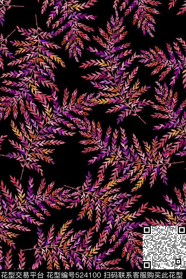 冲锋衣绿色植物男装数码印花华亿平台下载（图片编号: 524100） - 瓦栏（Walan）