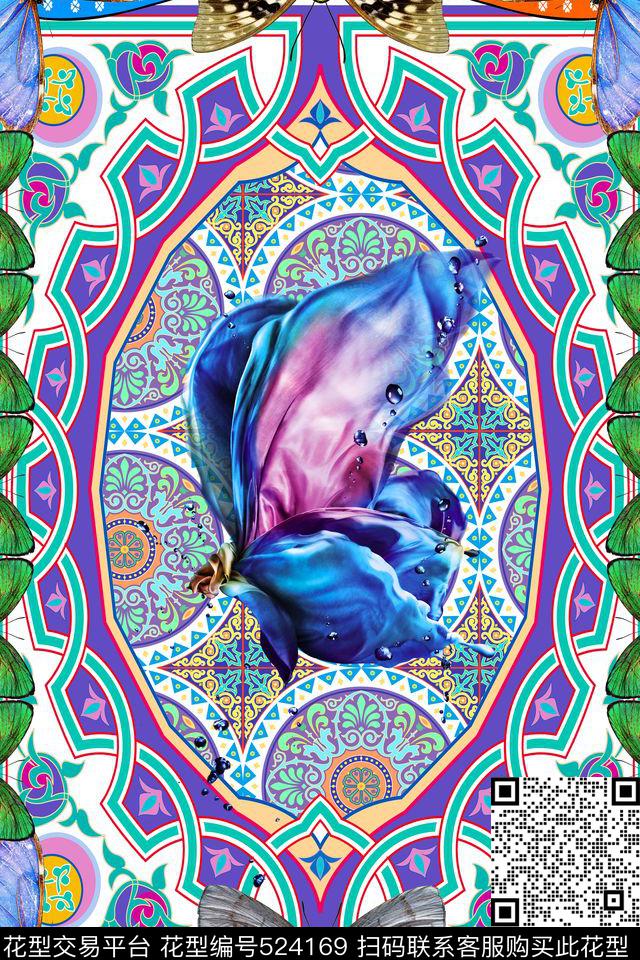 日韩风流行时尚MAX-定位欧美民族风数码印花华亿平台下载（图片编号: 524169） - 瓦栏（Walan）