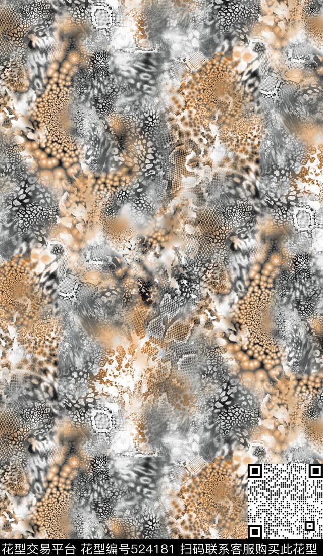 现代组合蕾丝数码印花华亿平台下载（图片编号: 524181） - 瓦栏（Walan）