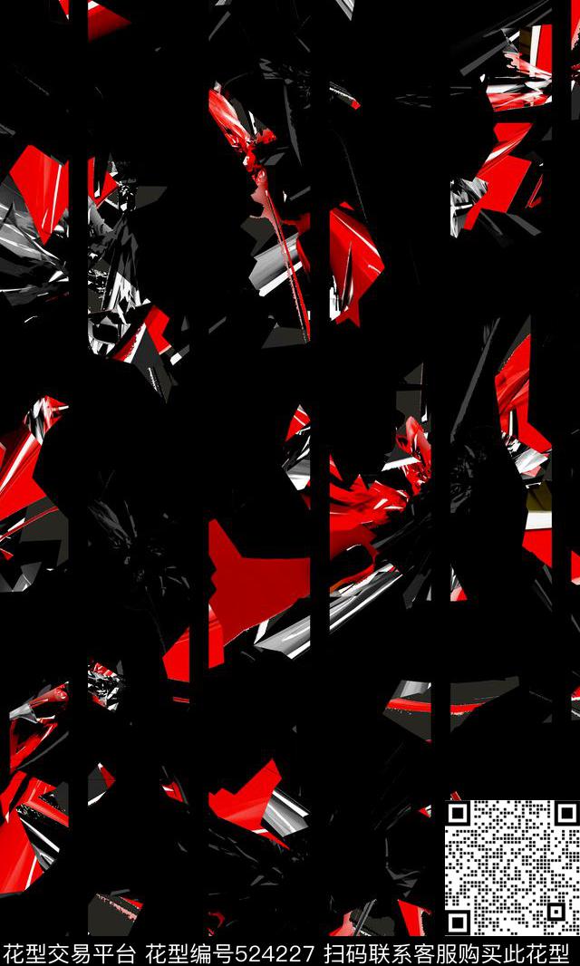 抽象几何金属数码印花华亿平台下载（图片编号: 524227） - 瓦栏（Walan）