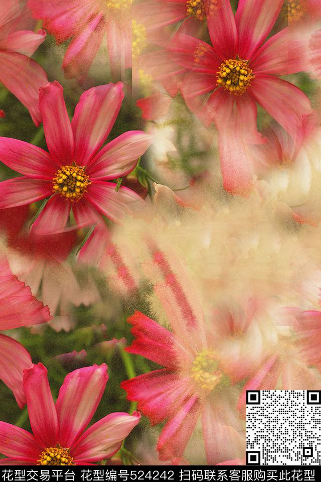 花卉丝巾家纺华亿平台数码印花华亿平台下载（图片编号: 524242） - 瓦栏（Walan）