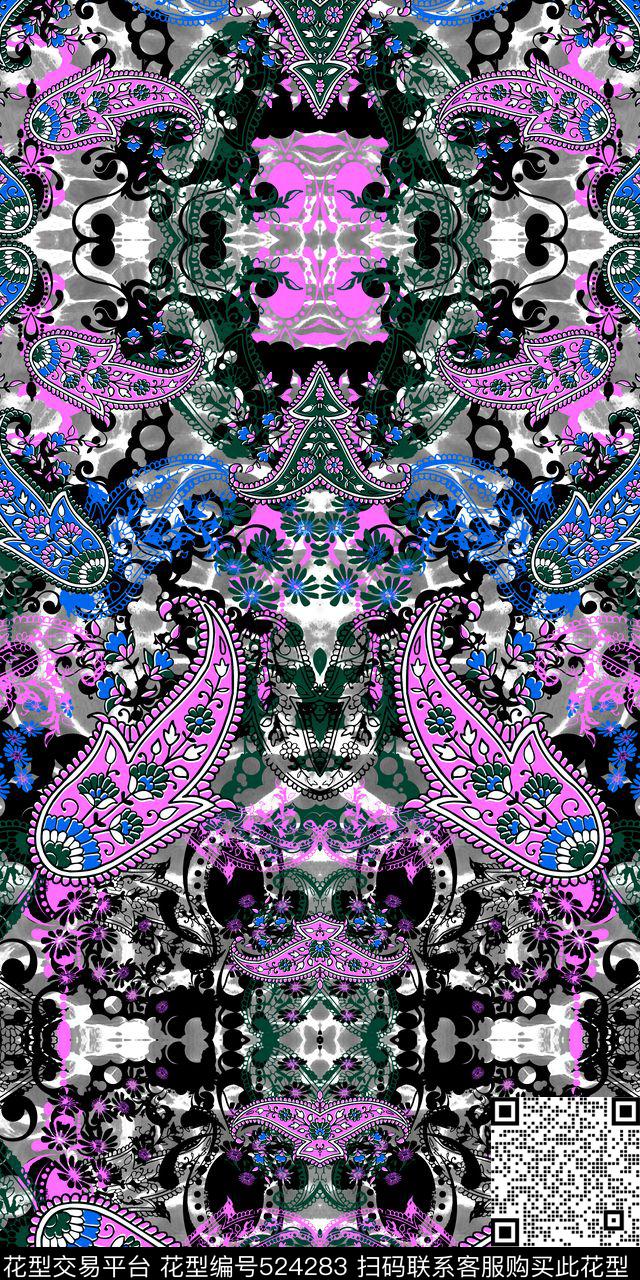 民族风面料沙发布面料家纺传统印花华亿平台下载（图片编号: 524283） - 瓦栏（Walan）