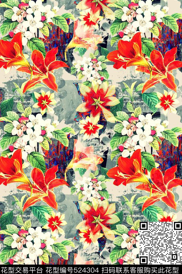 热带风情热带风情复古肌理女士夏季休闲长裙女士短裙休闲衬衫数码印花华亿平台下载（图片编号: 524304） - 瓦栏（Walan）