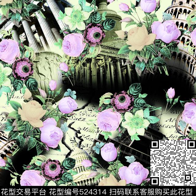 花建筑欧美数码印花华亿平台下载（图片编号: 524314） - 瓦栏（Walan）