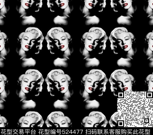 大牌时尚人物数码印花华亿平台下载（图片编号: 524477） - 瓦栏（Walan）