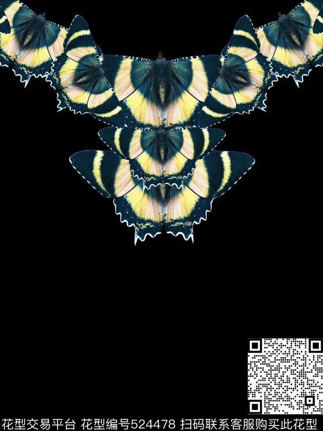 定位蝴蝶男装华亿平台数码印花华亿平台下载（图片编号: 524478） - 瓦栏（Walan）