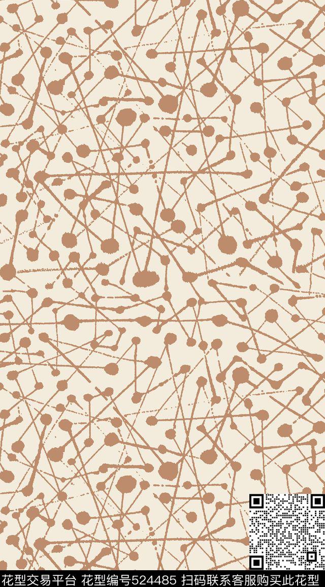 波点点墨迹传统印花华亿平台下载（图片编号: 524485） - 瓦栏（Walan）