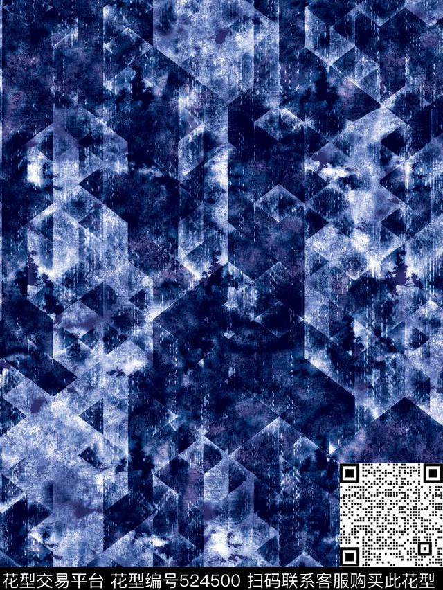 衬衫抽象肌理纹理数码印花华亿平台下载（图片编号: 524500） - 瓦栏（Walan）