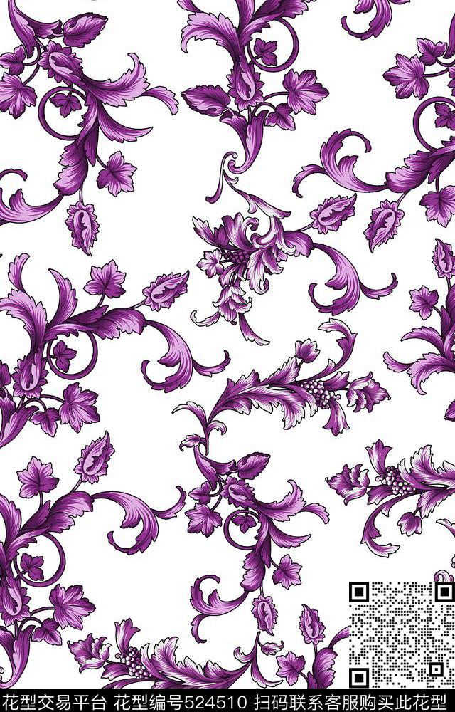 富贵宫廷贵族传统印花华亿平台下载（图片编号: 524510） - 瓦栏（Walan）