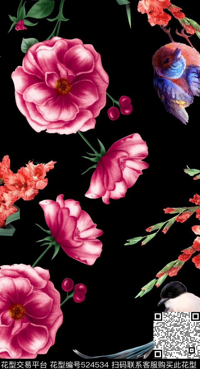 数码印花服装设计时尚大牌欧美风格数码印花华亿平台下载（图片编号: 524534） - 瓦栏（Walan）