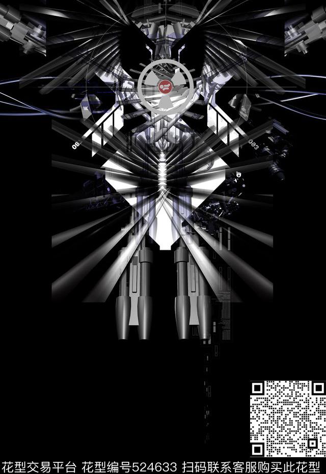 T恤卫衣数码印花潮流时尚抽象定位男装数码印花华亿平台下载（图片编号: 524633） - 瓦栏（Walan）