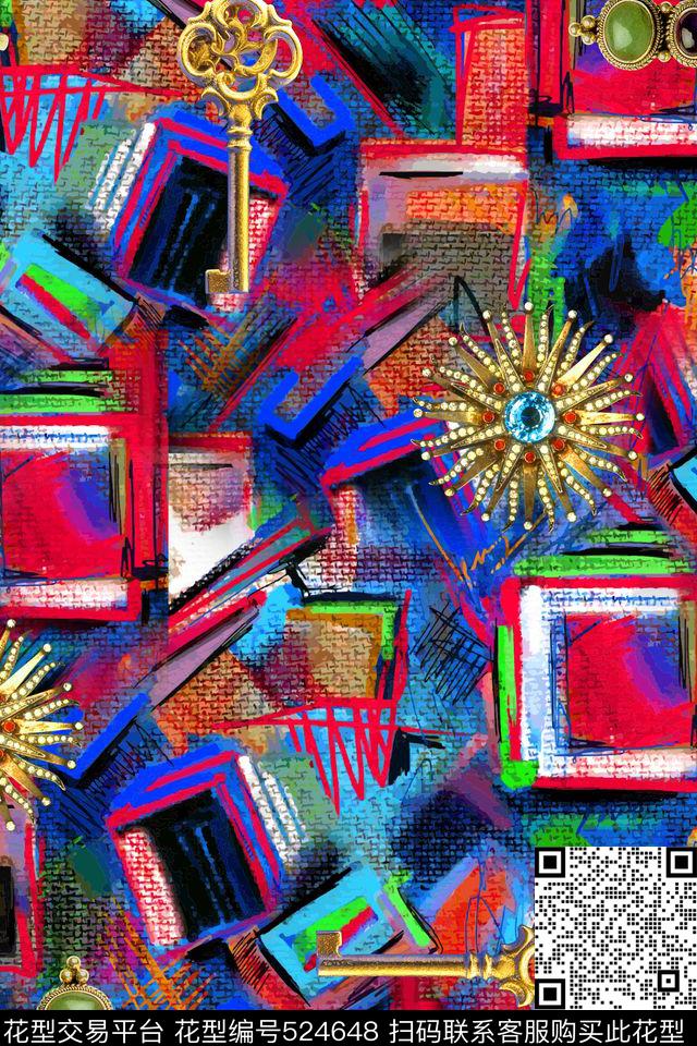 抽象服装时尚数码数码印花华亿平台下载（图片编号: 524648） - 瓦栏（Walan）