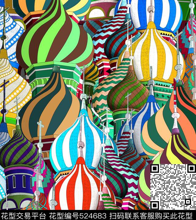 房顶欧式建筑时尚传统印花华亿平台下载（图片编号: 524683） - 瓦栏（Walan）