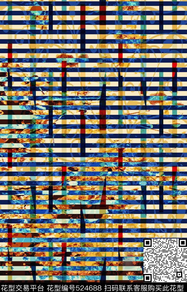 几何格子纹理重叠再生艺术纹理数码印花华亿平台下载（图片编号: 524688） - 瓦栏（Walan）