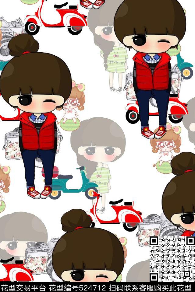 创意服装面料创意设计图案卡通传统印花华亿平台下载（图片编号: 524712） - 瓦栏（Walan）