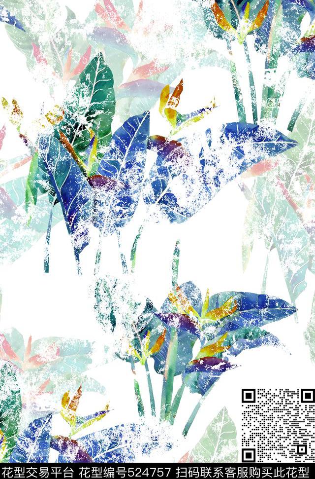 残缺朦胧破碎数码印花华亿平台下载（图片编号: 524757） - 瓦栏（Walan）