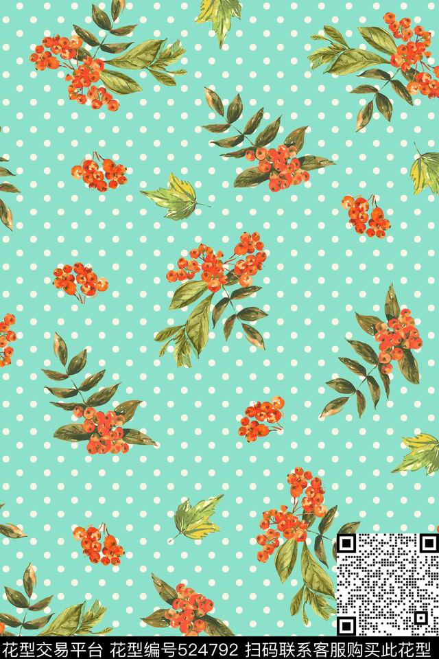 波点女装热带华亿平台数码印花华亿平台下载（图片编号: 524792） - 瓦栏（Walan）