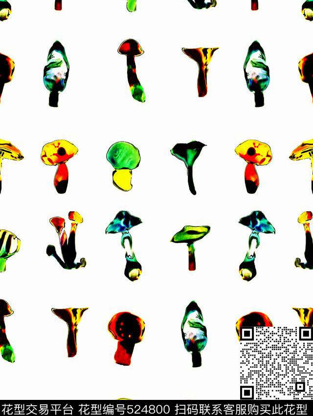 衬衫夹克手绘水彩数码印花华亿平台下载（图片编号: 524800） - 瓦栏（Walan）