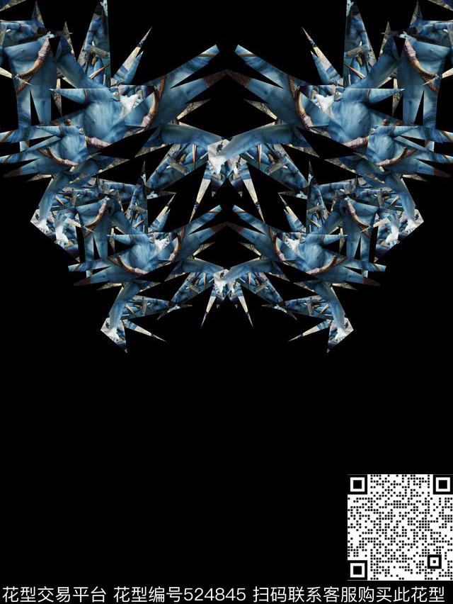 潮流抽象定位数码印花华亿平台下载（图片编号: 524845） - 瓦栏（Walan）