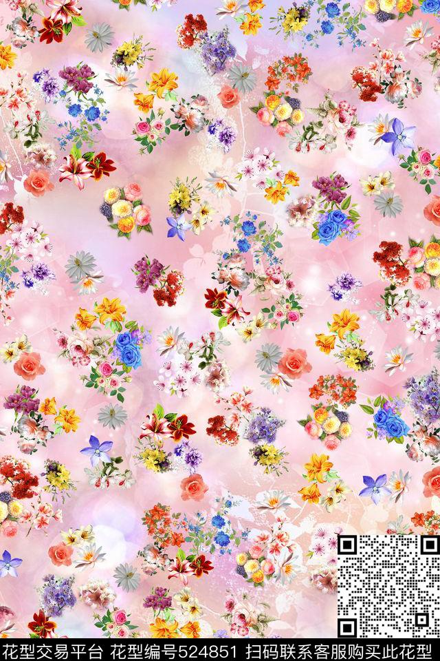 16年春夏小碎花休闲风数码印花华亿平台下载（图片编号: 524851） - 瓦栏（Walan）