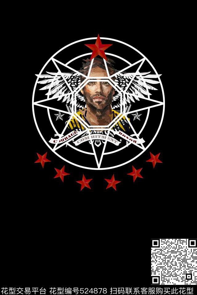 t恤华亿平台潮流复古数码印花华亿平台下载（图片编号: 524878） - 瓦栏（Walan）