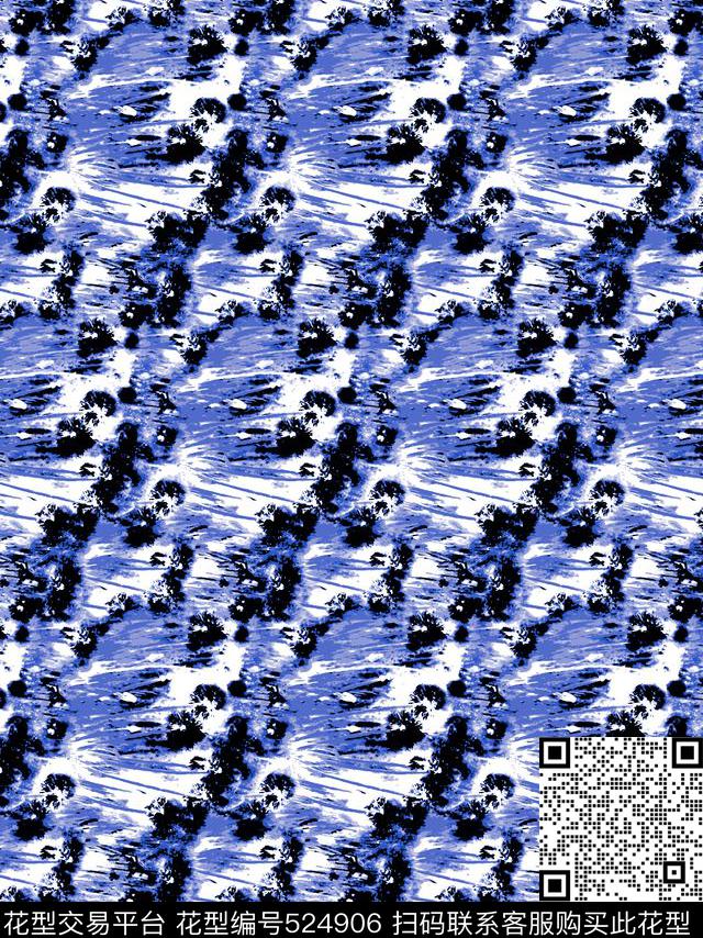 服装家纺丝巾花卉手绘水彩传统印花华亿平台下载（图片编号: 524906） - 瓦栏（Walan）