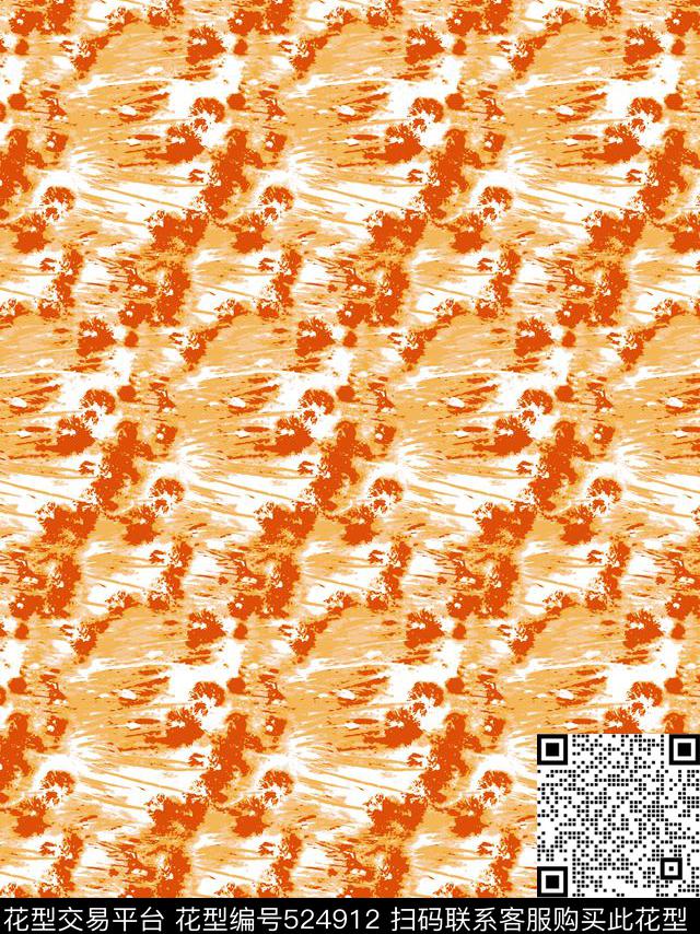 服装家纺丝巾花卉手绘水彩传统印花华亿平台下载（图片编号: 524912） - 瓦栏（Walan）