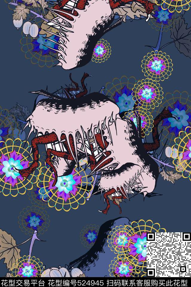 动物昆虫卡通自然风景传统印花华亿平台下载（图片编号: 524945） - 瓦栏（Walan）