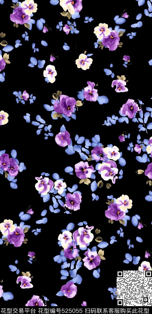 复古花卉小碎花家纺数码印花华亿平台下载（图片编号: 525055） - 瓦栏（Walan）