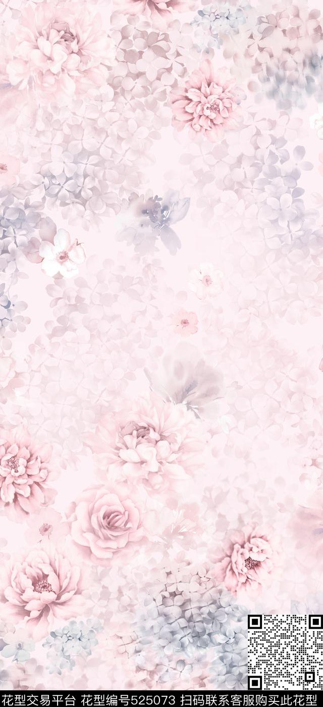 定位花卉女装数码印花华亿平台下载（图片编号: 525073） - 瓦栏（Walan）