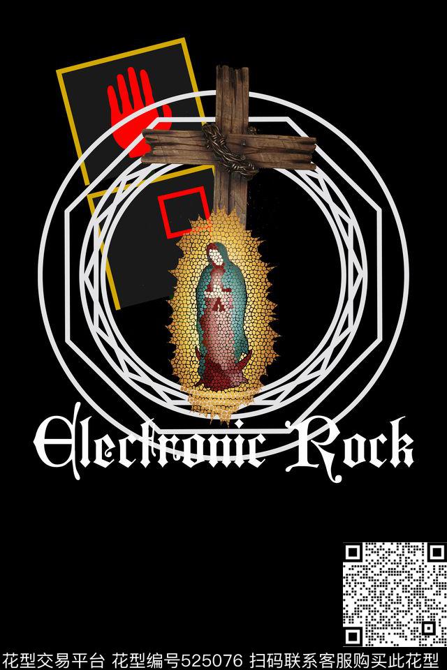 潮流复古字母数码印花华亿平台下载（图片编号: 525076） - 瓦栏（Walan）