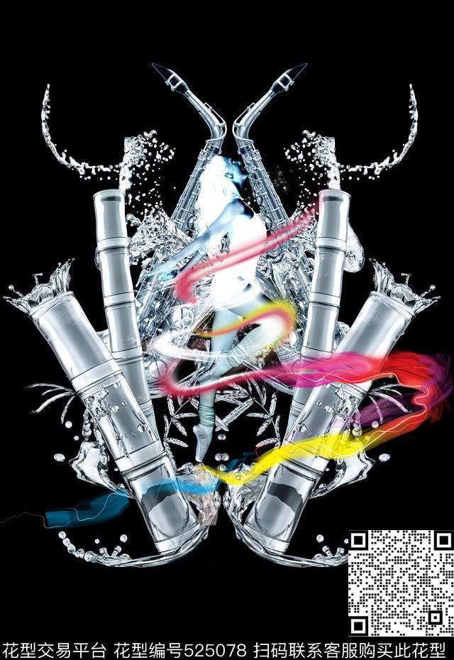 3D立体T恤卫衣数码印花潮流时尚数码印花华亿平台下载（图片编号: 525078） - 瓦栏（Walan）