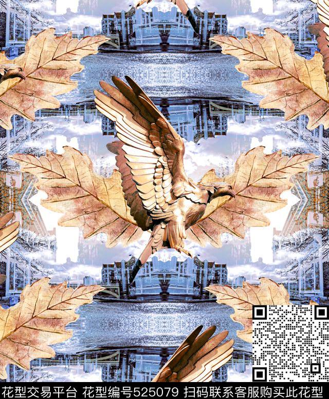 建筑风景迷幻数码印花华亿平台下载（图片编号: 525079） - 瓦栏（Walan）