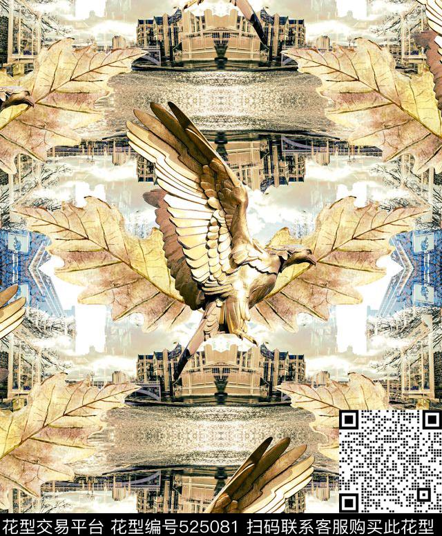 建筑风景迷幻数码印花华亿平台下载（图片编号: 525081） - 瓦栏（Walan）