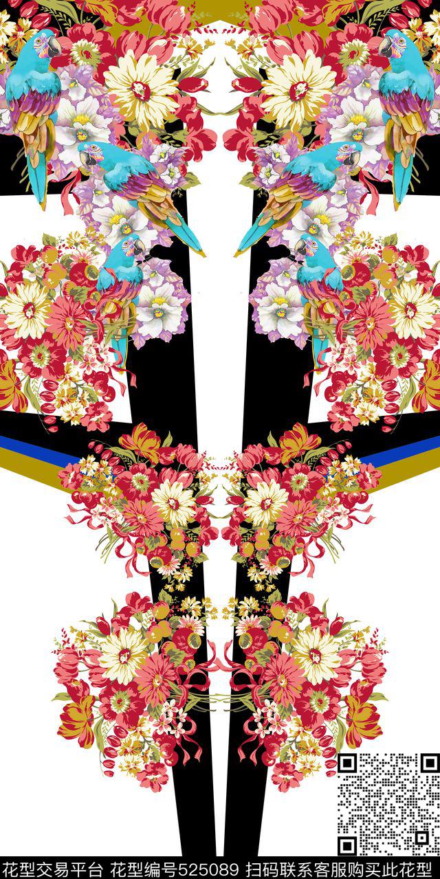 休闲定位花卉数码印花华亿平台下载（图片编号: 525089） - 瓦栏（Walan）