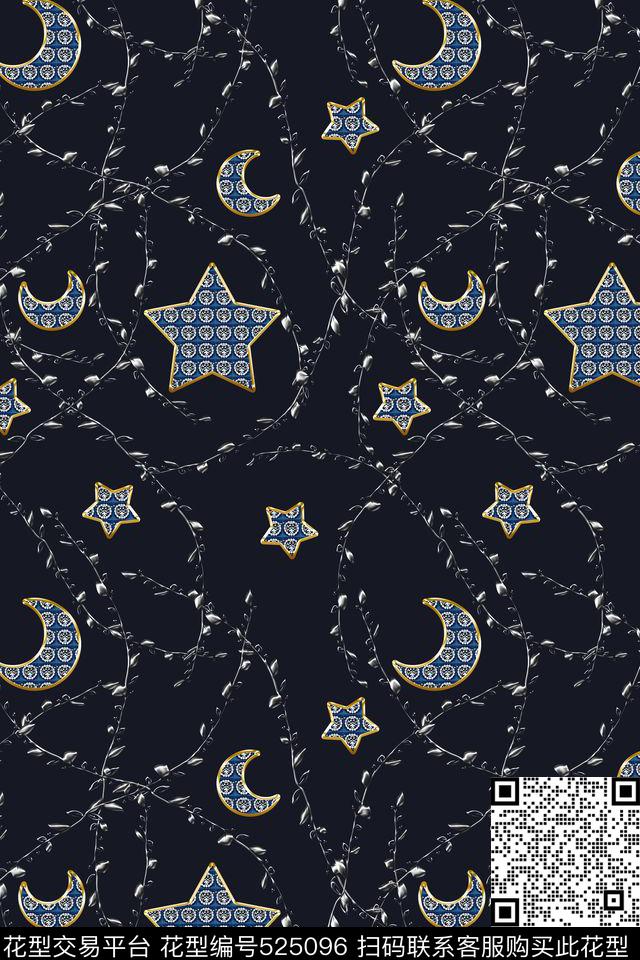 创意符号华丽数码印花华亿平台下载（图片编号: 525096） - 瓦栏（Walan）