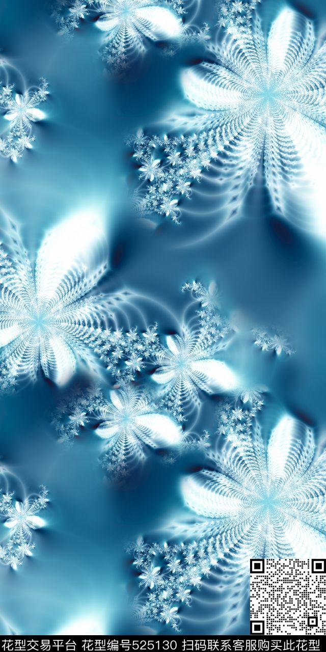 抽象幻彩蜘蛛数码欧美数码印花华亿平台下载（图片编号: 525130） - 瓦栏（Walan）