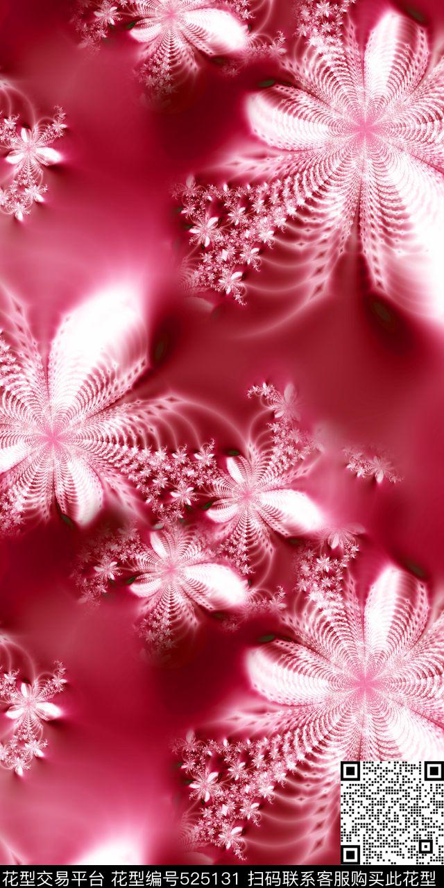 抽象幻彩蜘蛛数码欧美数码印花华亿平台下载（图片编号: 525131） - 瓦栏（Walan）