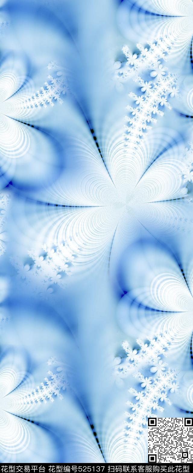 抽象幻彩未来太空数码清爽印花欧美数码印花华亿平台下载（图片编号: 525137） - 瓦栏（Walan）