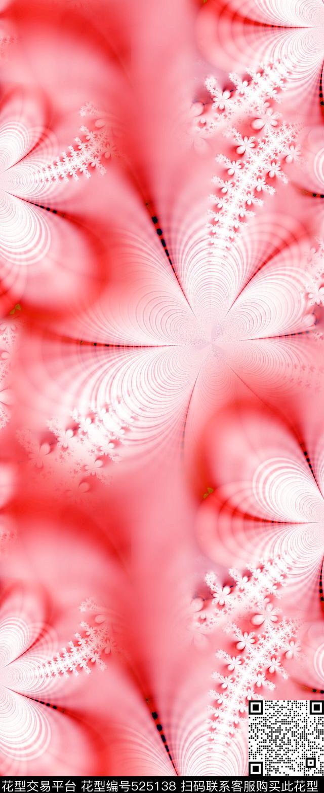 抽象幻彩未来太空数码清爽印花欧美数码印花华亿平台下载（图片编号: 525138） - 瓦栏（Walan）