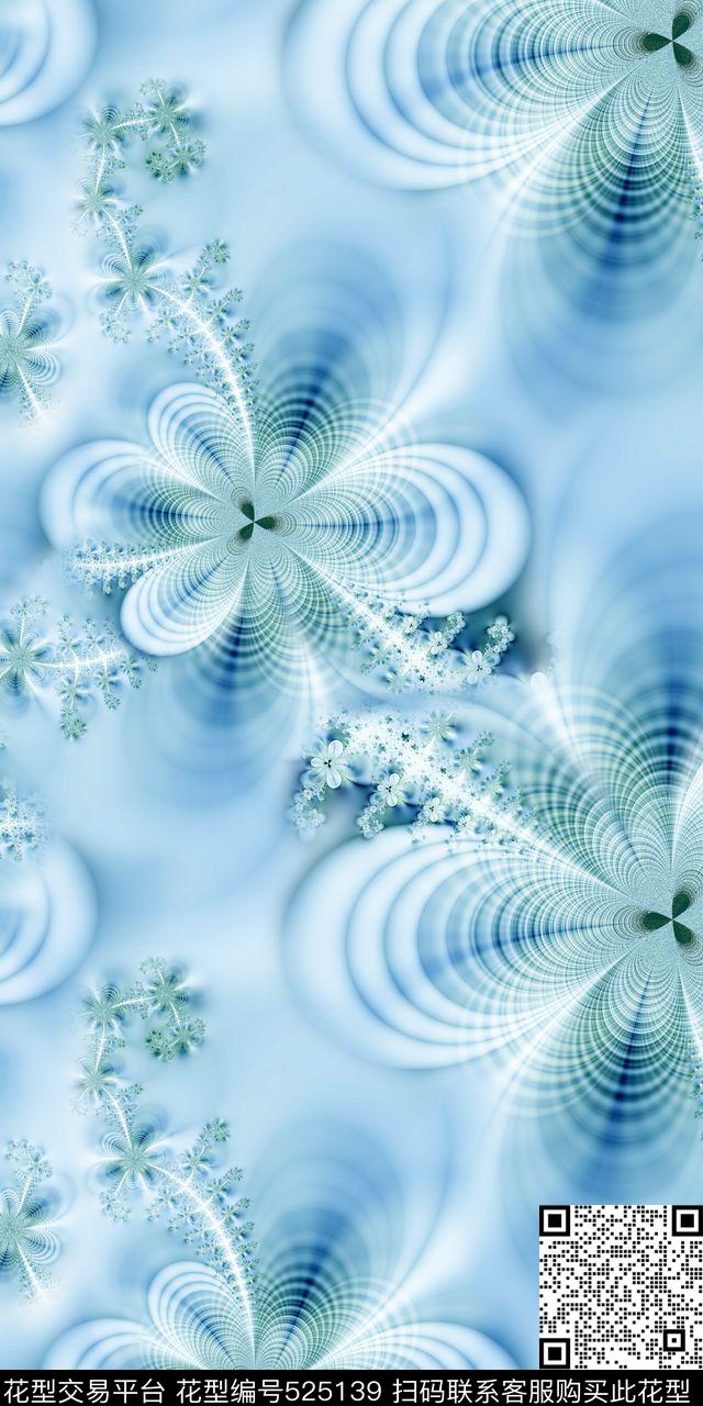 抽象幻彩未来元素数码欧美流行时尚数码印花华亿平台下载（图片编号: 525139） - 瓦栏（Walan）