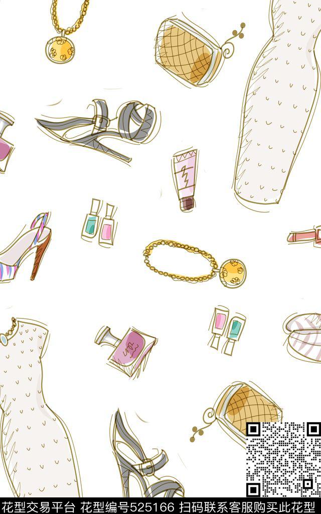 清爽时尚潮流服装家纺鞋子帽子项链手表包化妆品旗袍流行时尚传统印花华亿平台下载（图片编号: 525166） - 瓦栏（Walan）