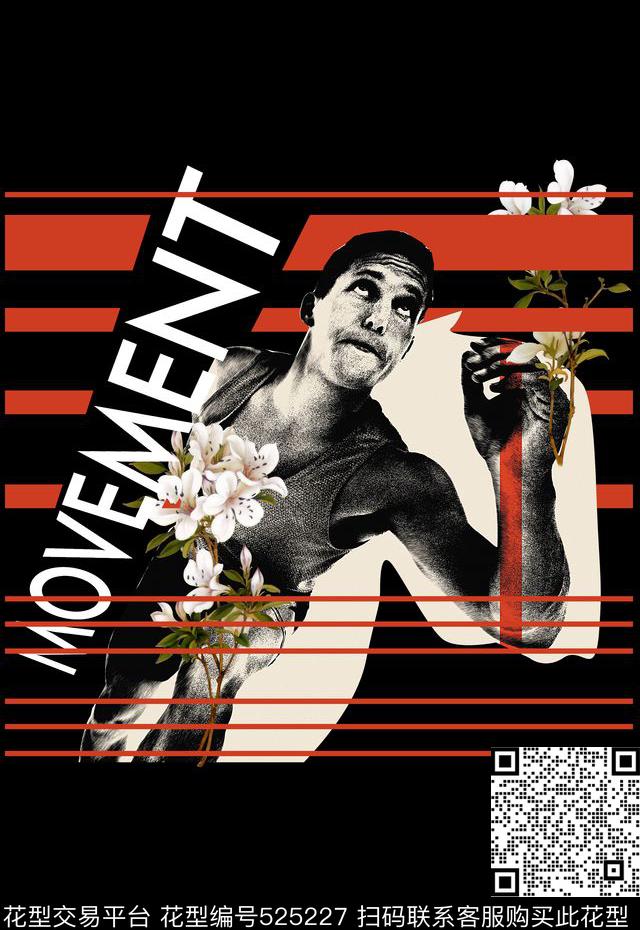 T恤卫衣数码印花潮流时尚运动服条纹数码印花华亿平台下载（图片编号: 525227） - 瓦栏（Walan）