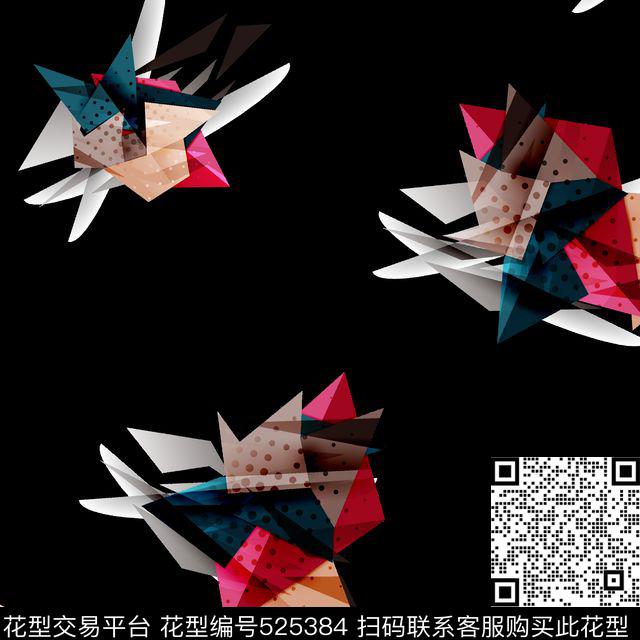 抽象几何布景艺术数码印花华亿平台下载（图片编号: 525384） - 瓦栏（Walan）