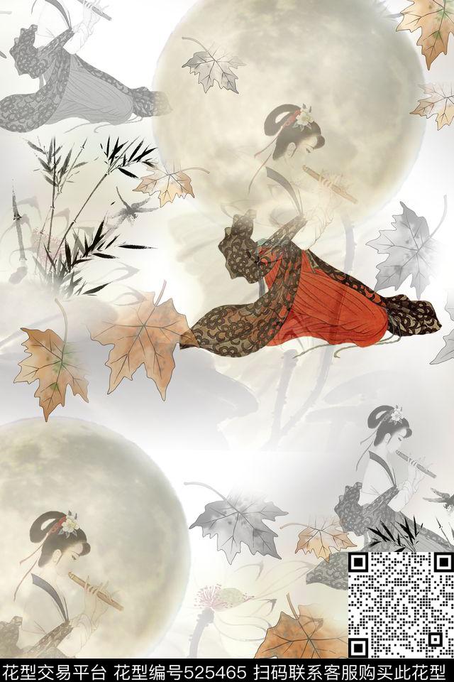 原创L.D~中国风L.D~手绘数码印花华亿平台下载（图片编号: 525465） - 瓦栏（Walan）