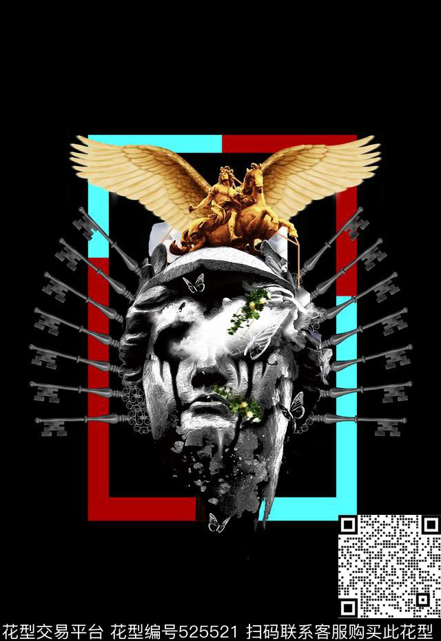 3D立体T恤卫衣数码印花潮流时尚数码印花华亿平台下载（图片编号: 525521） - 瓦栏（Walan）