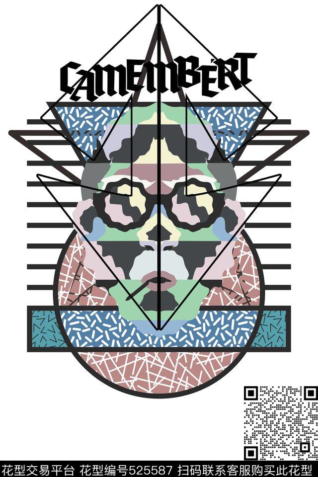 潮流复古定位数码印花华亿平台下载（图片编号: 525587） - 瓦栏（Walan）