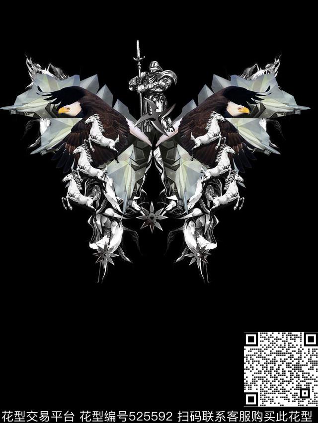 潮流复古男装华亿平台数码印花华亿平台下载（图片编号: 525592） - 瓦栏（Walan）