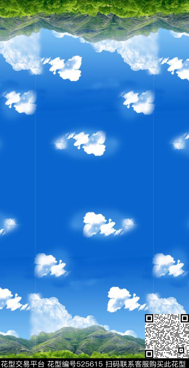 双边定位数码山水花数码数码印花华亿平台下载（图片编号: 525615） - 瓦栏（Walan）