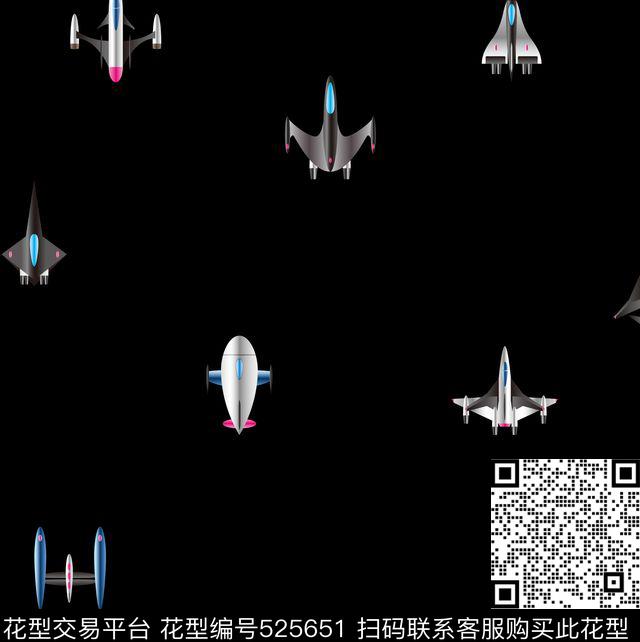 潮流时尚宇宙飞船男装数码印花华亿平台下载（图片编号: 525651） - 瓦栏（Walan）